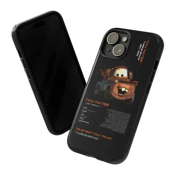 Cars "Tow Mater" Black iPhone Case