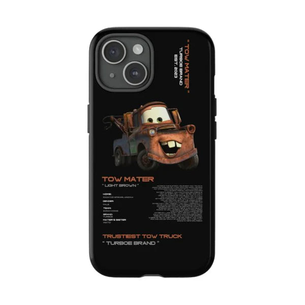 Cars "Tow Mater" Black iPhone Case